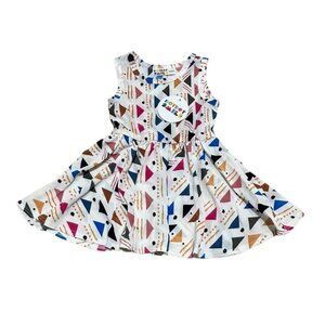 Dot Dot Smile Baby Girls Size 6/12 Months Colorful Triangle Tank Twirl Dress NWT